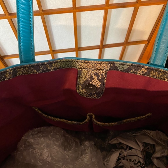 Kate Landry large Turquoise Tote - Picture 3 of 8